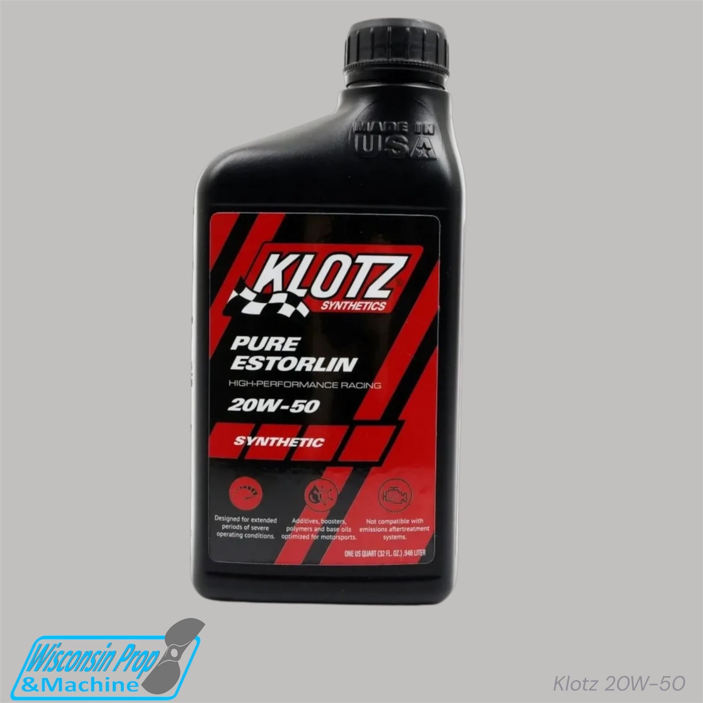 Klotz Pure Estorlin Racing Synthetic Engine Oil 20W-50 Quart