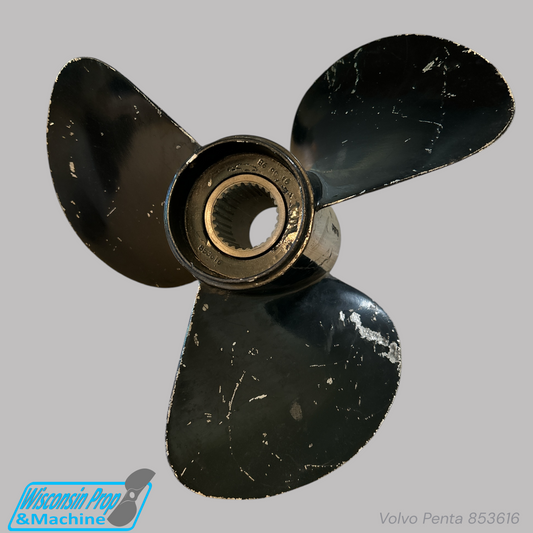 Volvo Penta 3 Blade Aluminum Propeller 853616 B6 Front